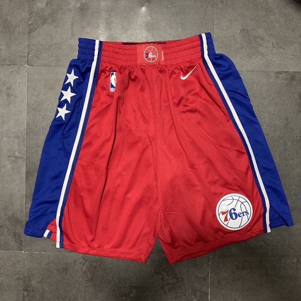 Men NBA Philadelphia 76ers Red Nike Shorts 04161-0